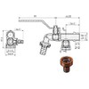 Double Duo Outlet Garden Tap Ball Valve Faucet Red Handle
