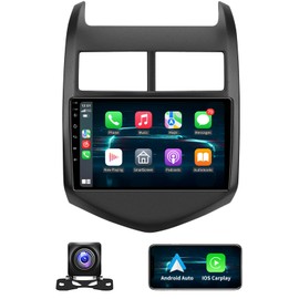 4GB+32GB Car Radio Stereo for Chevy Sonic Aveo 2011 2012 2013 2014 2015 Wireless CarPlay & Andriod Auto 9.2 Inch Touch Screen Android Car Radio with GPS Navigation Bluetooth SWC