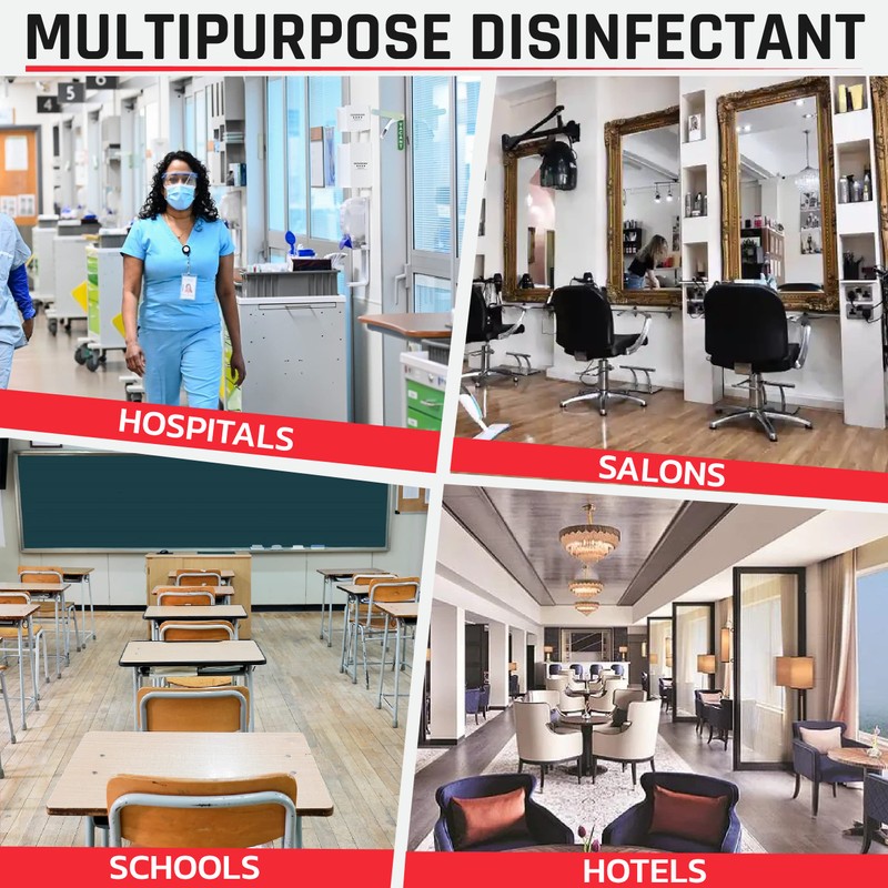 Lucasol One Step Disinfectant, All Purpose Cleaner Disinfectant For Hospitals,