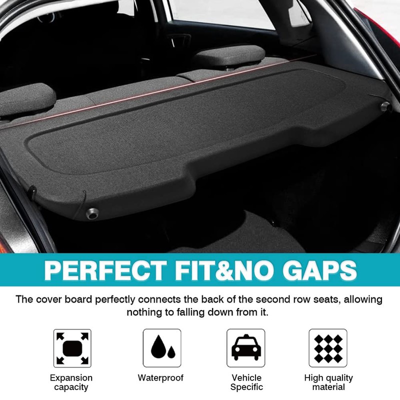 Powerty Cargo Cover for Ford Fiesta Hatchback 2011-2019 Retractable Trunk