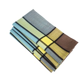 Maison Beaujard Provençal Design Napkin. 20 Inch Square. Four Pieces. (Sea Green, One Size)