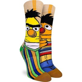 Good Luck Sock Women's Sesame Street, Bert and Ernie Socks, Adult, Shoe Size 5-9
