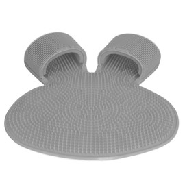 Foot Scrubber Shower Mat with Strong Suction Cups Prevent Slip Silicone Shower Foot Cleaner Foot Massager Mat for Shower Gray