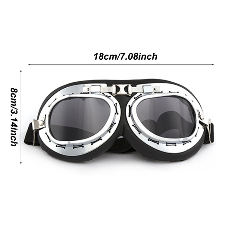 Motorcycle Goggles for Men - Windproof Pilot Goggles for Motorcycle