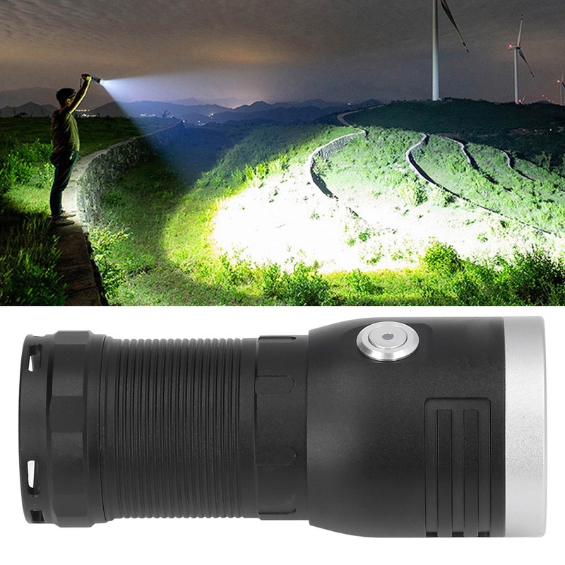P50 Flashlight 3LED Long Range Flashlight 10000LM Stepless Dimming USB