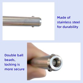 Q-Handle locking pin, 304 stainless steel Grip push-button locking quick-release pin with safety rope (Φ3/8in x 3-5/32in)