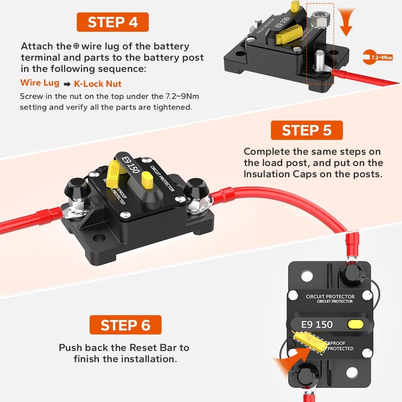 LiTime 150A Switchable Circuit Breaker for LiFePO4 Batteries, Easy to