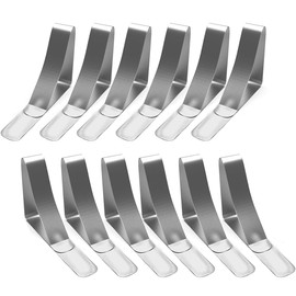 Table Cloth Holder Clips，Tablecloth Clips,12 Pack Dining Table Cloth Holder, Fits for 1.5” Thick Outdoor Tables,for Picnic Table Clips, Stainless Steel Tablecloth Clips