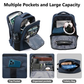 LOVEVOOK Laptop Backpack Purse for Women Computer Backpack Work Travel Backpack Teacher Nurse Bag Large Capacity Business Backpack with USB Charging Port