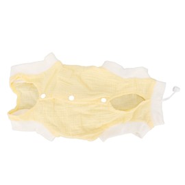 Cat Recovery Suit Breathable Prevent Licking Wound Protection Cat Postoperative Suit for Dogs Cats Yellow L