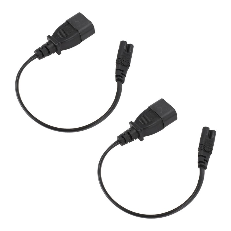 IEC320 C14 Male to IEC320 C7 Female Power Adapter Cable
