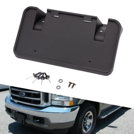 HAKA TOUGH Front License Plate Frame for Ford F250 F350 F450 F550 1999-2004/ Excursion 2000-2004,Front Bumper License Plate Mounting Bracket Holder Cover Accessories,Replace OEM #F81Z-17A385-AA,1PCS