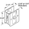 Prime-Line N 7578 Pocket Door Privacy Lock with Pull, Matte