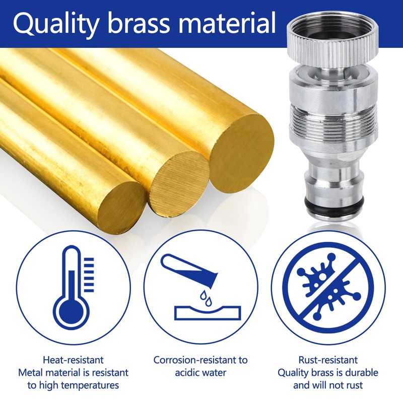 4 Pack Faucet Adapter Set, Quick Connect Sink Tap to