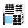 Mr. Pen- Chalkboard Labels, 100pc, Assorted Shapes, 1 White Chalk