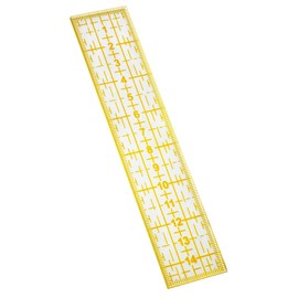 VViViD 15 Centimeter Clear Acrylic Precision Yellow Quilting Ruler
