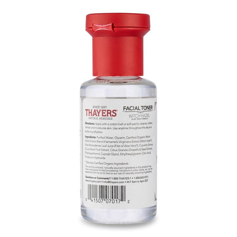 THAYERS Alcohol-Free Witch Hazel Facial Toner with Aloe Vera, Cucumber,