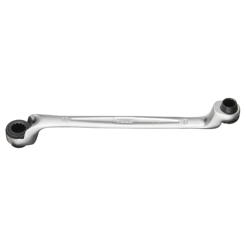TONE RM75A-0810 75 Degree Double-ended Ratchet Glasses Wrench (Deep Hole