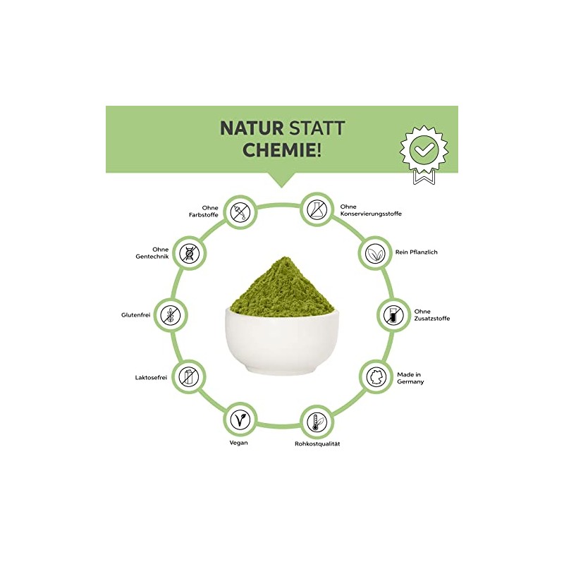 eltabia Gerstengras Pulver gemahlen 1000g | Gerstengraspulver in Premium Rohkost-Qualit?t