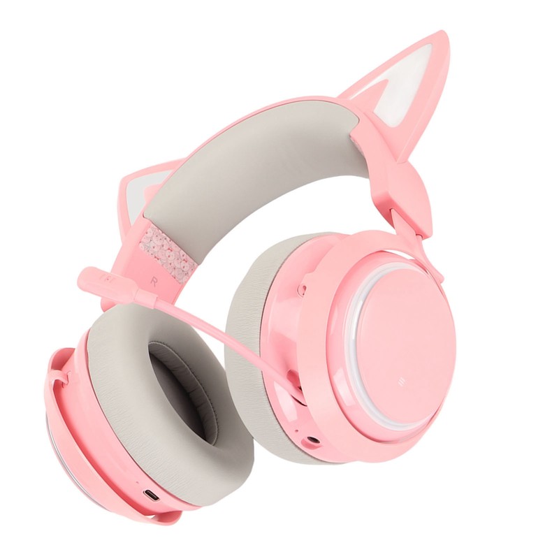 Cat Ear Gaming Headset RGB Light Bluetooth Wireless Headphones with