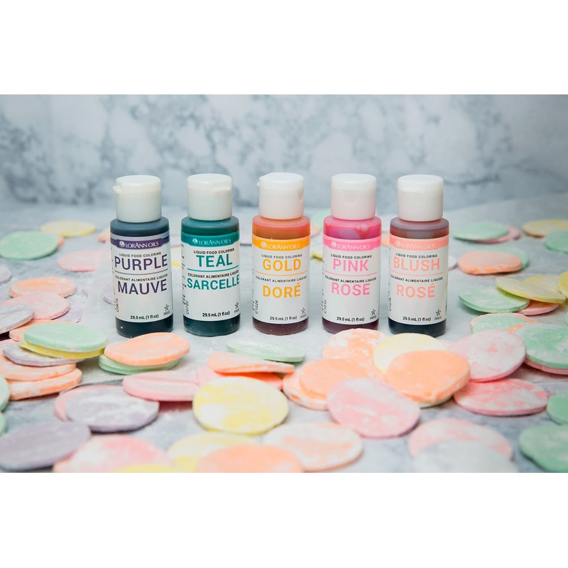 LorAnn Pink Liquid Food Color, 1 ounce squeeze bottle -