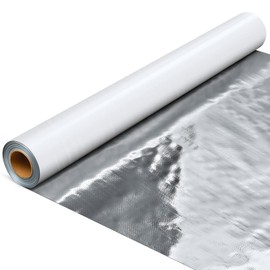 Ireer 4ft *125ft Radiant Barrier Insulation Roll Attic Reflective Commercial Grade Heavy Duty Foil Insulation Cover Roll Wrap for Garage Door Roof House Cold Storage