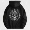 Crowned Skull Graphic Hoodie 100% Cotton US Warehouse 7 ColorsColor: