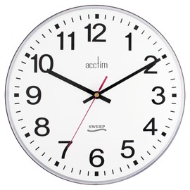 Acctim 22233 Clarkenwell Silent Non-Ticking Wall Clock, Black, 30.5cm