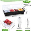 Gandeer 2 Ice Cooled Garnish Tray Deck Bar Garnish Caddy