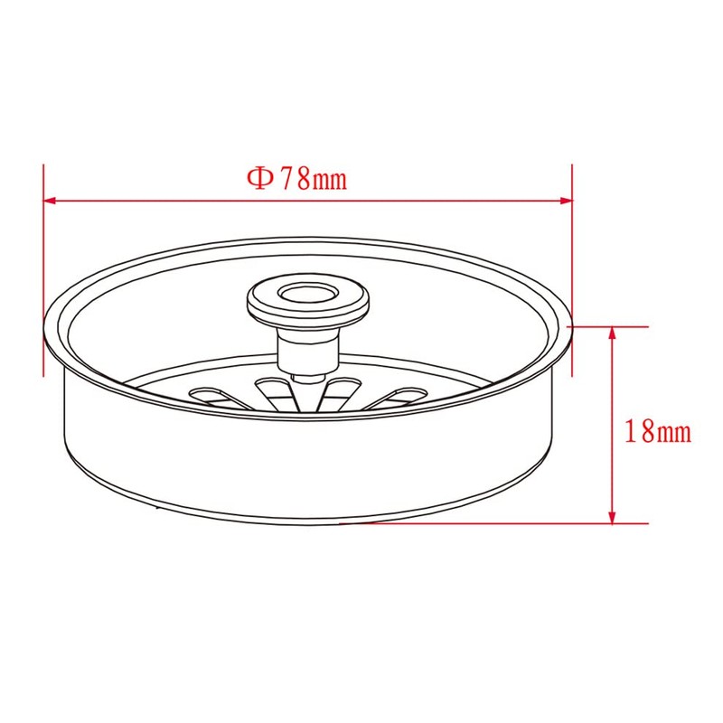 Stainless Steel Sink Trash Can,Φ7.8CM*1.8CM Junk Filtering,Stainless Steel Drain Filter,qs145c002