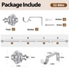 Curtain Rod 32 to 58 Inches (2.6-4.8ft), USFOOK 7/8 inch