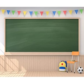 CORFOTO Fabric 10x8ft Back to School Chalkboard Digital Classroom School Picture Backdrop for Photography Teaching Online Class Photoshoot Props