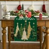 Artoid Mode Xmas Trees Snowflakes Green Merry Christmas Table Runner,