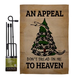 Don't Tread On Me Flag Stand Set An Appeal To Heaven Vintage Poster Wall Decor Gadsden Pine Tree Yard Sign Historical Revolution Washington's Cruisers Banner Gifts Patriotic Decorations Made In USA