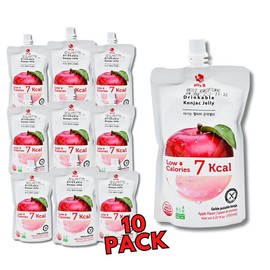 Jelly.B Low Calories Konjac Jelly Drink Apple Flavor Dessert Snack - Size: 10 packs