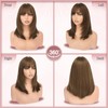Brown Bob Wig with Bangs Shoulder Length Straight Wigs for