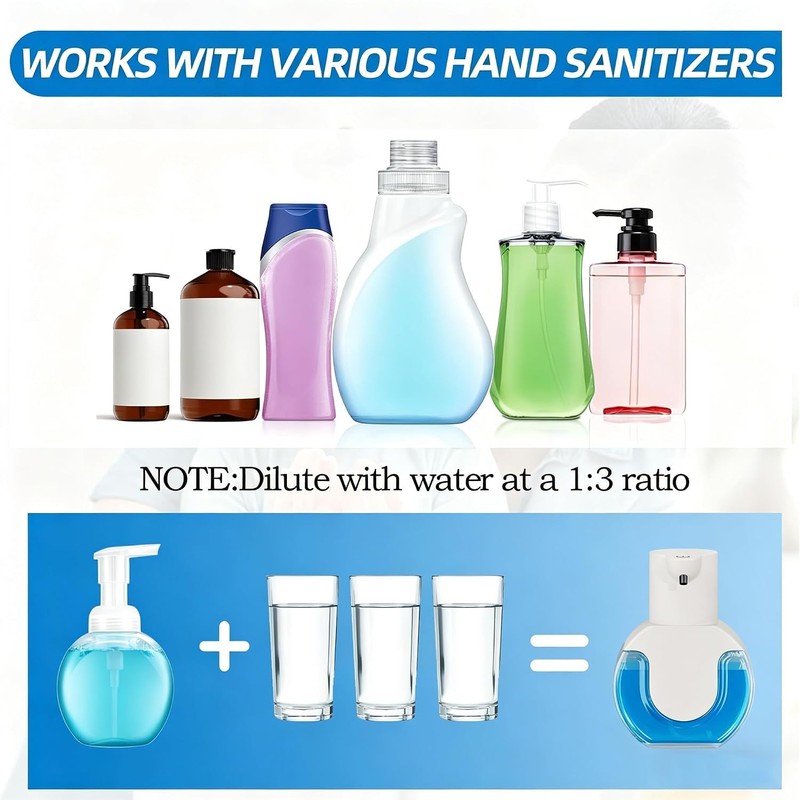Automatic Soap Dispenser Touchless,Rechargeable Foaming Soap Dispenser,15oz/420ml Smart Hand Soap