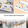 DECARETA Painter Palette,Ceramic Painter Palette,Art Palettes with 28 Holes,White Artist