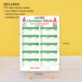 Christmas Friendly Feud Game, Holiday Game Night, Christmas Party Game, Family Activity, Feud Trivia Quiz, Christmas Party Supplies -SDTXSC01