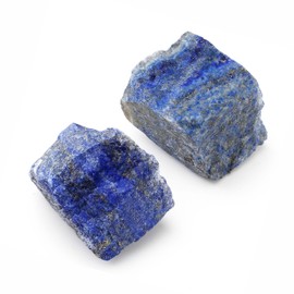 QINJIEJIE QINJIEJIE Lapis Lazuli Large Crystal Healing Crystals 1.8"-2.2" 2PCS Raw Stone Rough Stones Rocks Protection Energy Reiki Tumbling Divination Meditation Crystals Gifts for Women