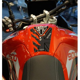 labelbike - Tank Pad Sticker in 3D Gel Resin Decoration and Protection of Motorcycle Tank compatible with Triumph Tiger 900 GT and Rally