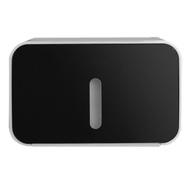 Wall Mounted Tissue Dispenser Wall Hanging Tissue Storage Box Multipurpose Facial Tissue Box Cover for Bathroom Black