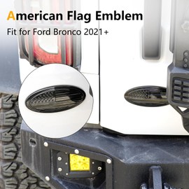 West-xingzhe Tailgate Emblem for Ford Bronco - American Black Flag Emblem for Bronco 2021 2022 2023 2024 Bronco Sport