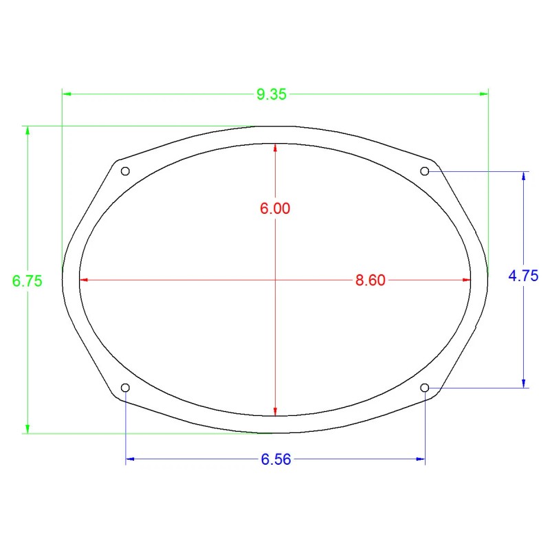 MJM SPEAKER ADAPTERS 6x9" Speaker Spacers Depth Extender Extending Rings