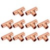 PATIKIL 5/16" (8mm) ID 1mm Thick Tee Copper Fitting, 10Pcs