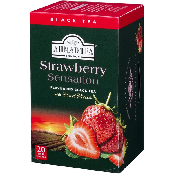 Ahmad Teas - Strawberry Black Tea 1.4oz - 20 Tea Bags