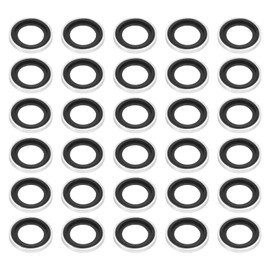 PATIKIL M14 Self-Centered Bonded Sealing Gasket, 30Pcs NBR Metal Bonded Sealing Washers Automotive Washers for Mechanical, Plumbing, Cylinder Repairs