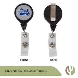 Desert Cactus University of North Georgia Retractable Badge Holder Gun ID Reel with Ticket Clip for Lanyard, Work, School & Office Access