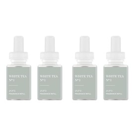 Pura Smart Home Air Diffuser Fragrance - Smart Scent Refill - Long-Lasting Premium Fragrance per Refill for Home, Office & Apartment - 4 Pack, White Tea No. 1