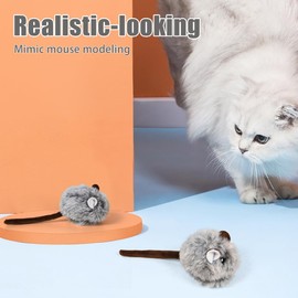 DONGKER Cat Toy, 2 Pieces Cat Toy Mouse, Interactive Toy Mouse with Crinkle Paper for Home Kittens to Eliminate Boredom in Bored House Cats